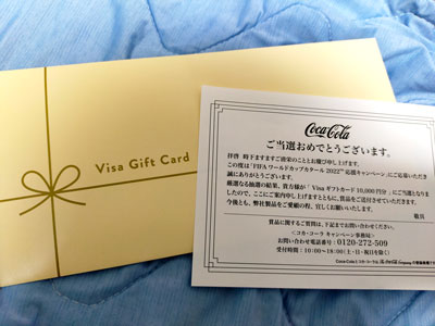 Visaギフトカード1万円分